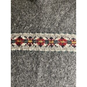 Vintage Jmg‎ Plum Gray Wool Sweater  USA Sz L